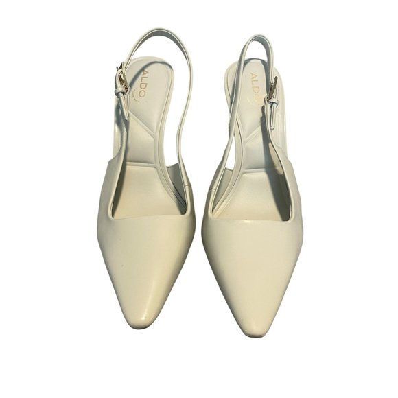 Aldo White High Heels Buckle Strap Size 10 - Picture 2 of 8